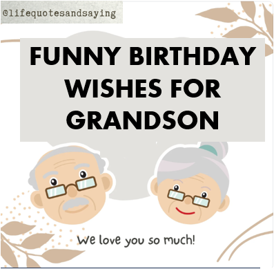 funny birthday wishes for grandson